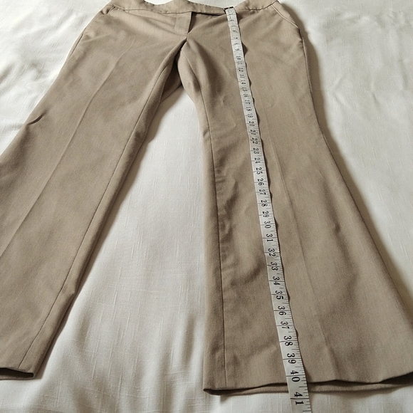 White House Black Market Tan Flare Leg Pants Size 4R - Picture 10 of 14